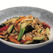 Mushroom Scrambled Egg with Pork 木须肉