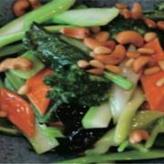 Stir-fried Vegetables with Cashew Nuts and Pine Nuts 果仁素什锦
